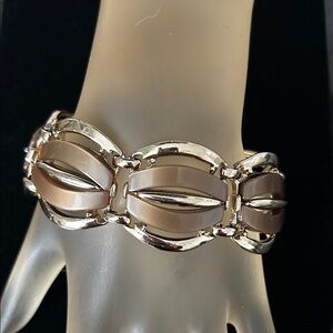 Bakelite Chic Gold and Tan Bracelet